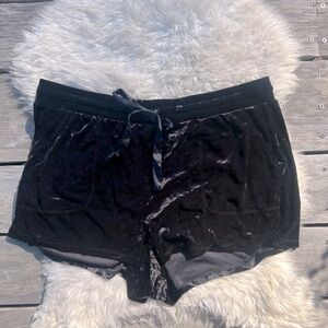 Torrid Black Crushed Velvet Lounge Nightie Shorts